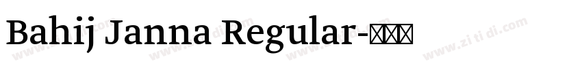 Bahij Janna Regular字体转换